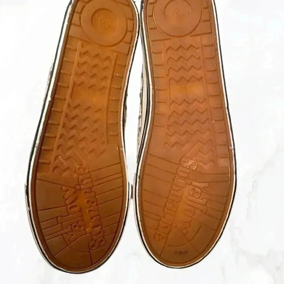 Ben Sherman x Beatles yellow and cream laceup ankle casual  sneakers 12 - Picture 4 of 6